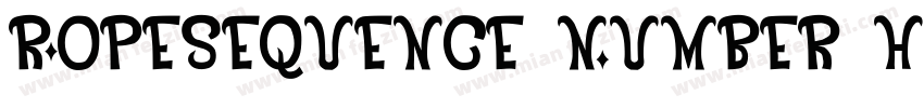 Ropesequence Number h r字体转换